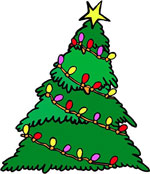 Christmas Trees Decorated: Decorated Illustration - Merry Christmas Tree Illustration Image