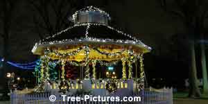Gazebo Decorated with LED Lights for Christmas